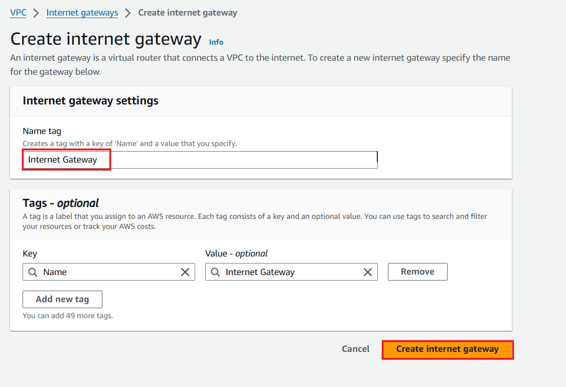 Create VPC