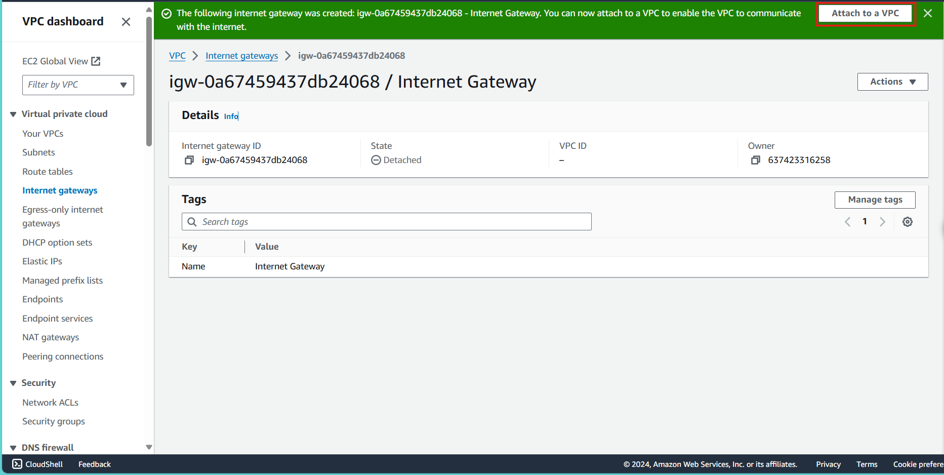 Create VPC