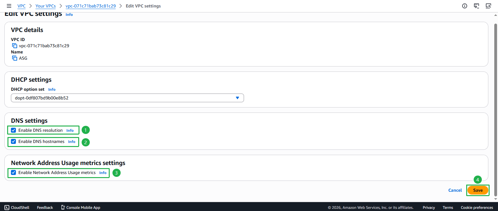 Create VPC