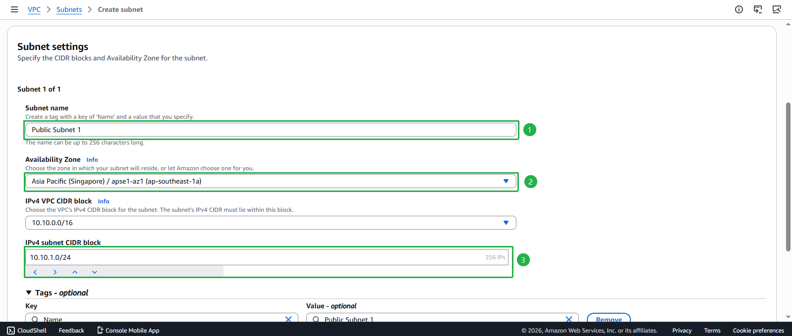 Create VPC
