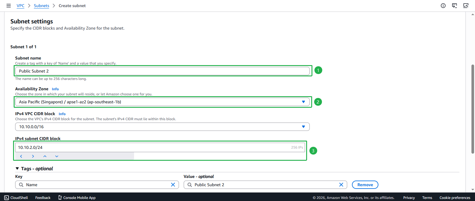Create VPC