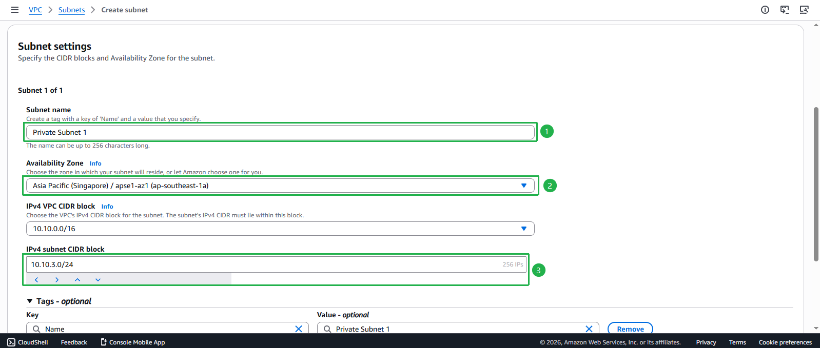 Create VPC