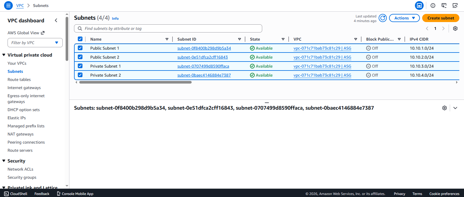 Create VPC