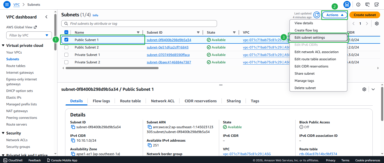 Create VPC