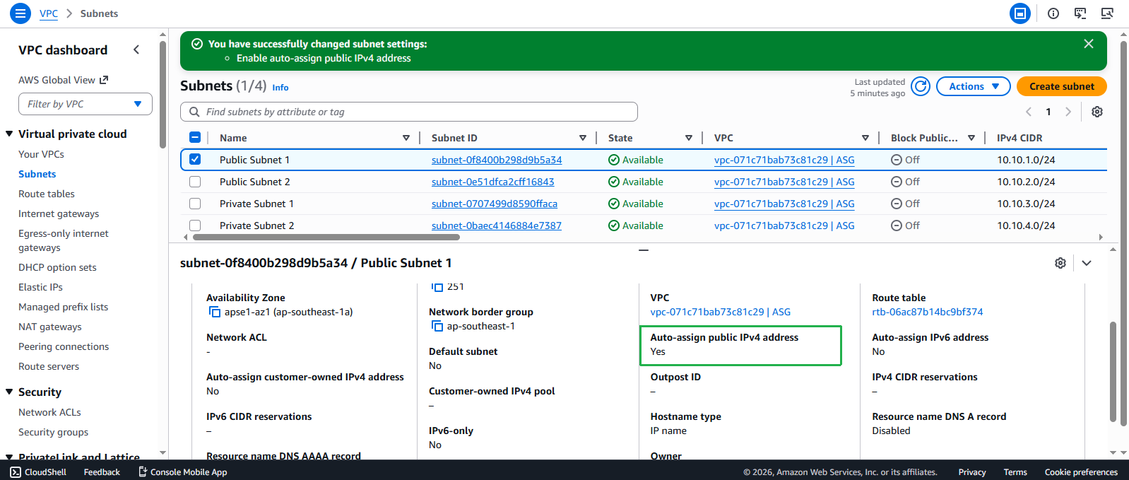 Create VPC