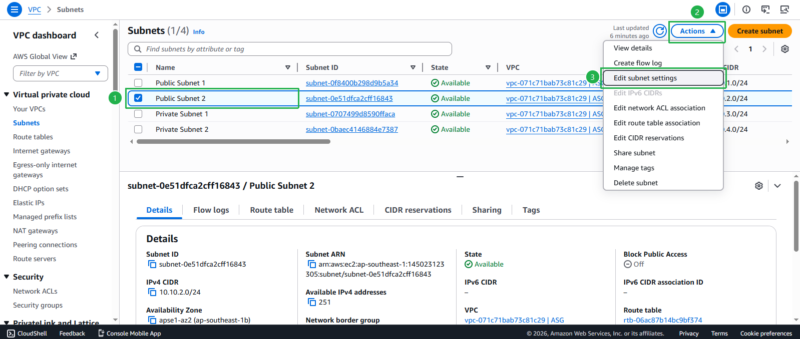 Create VPC