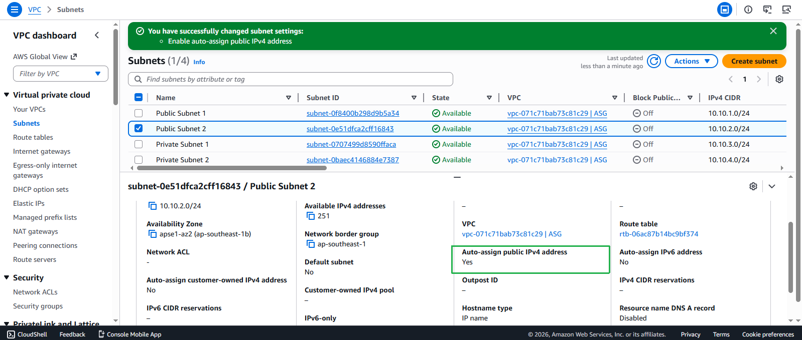 Create VPC