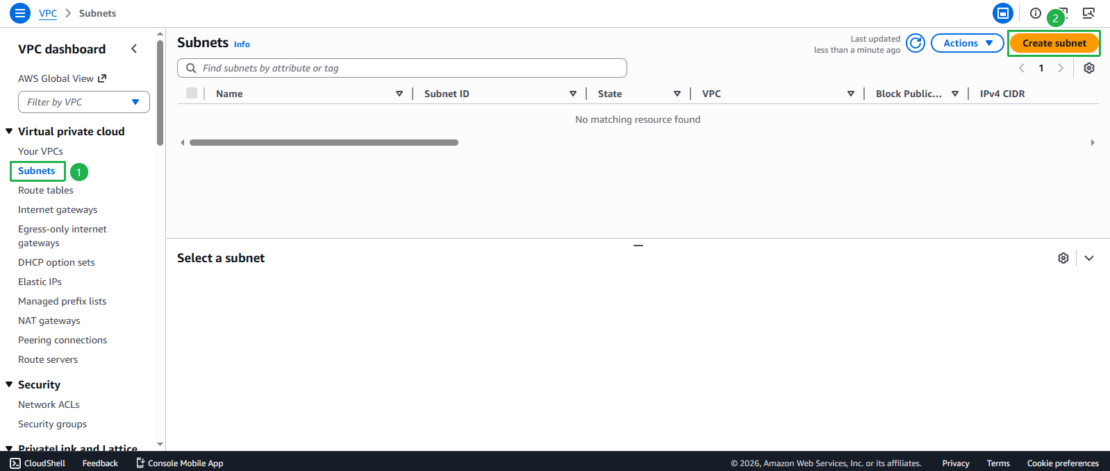 Create VPC