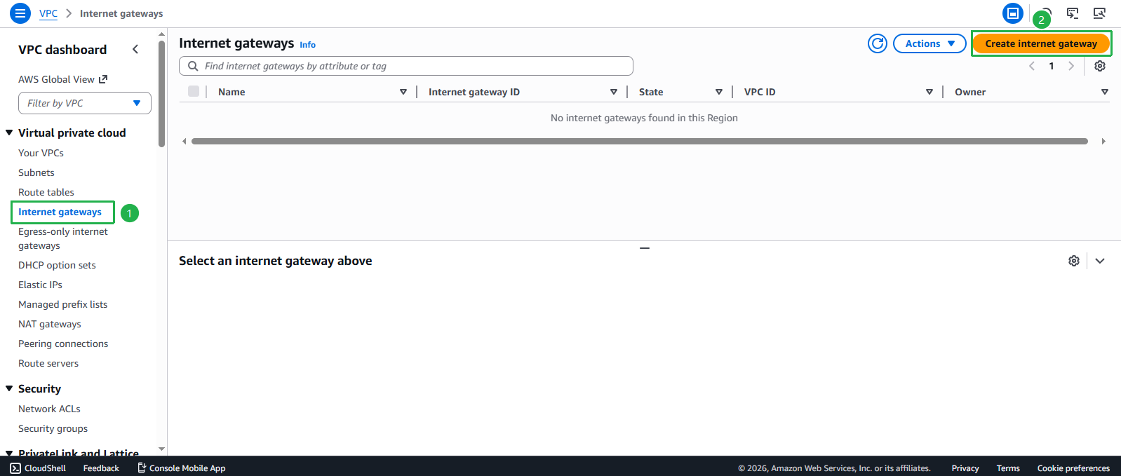 Create VPC