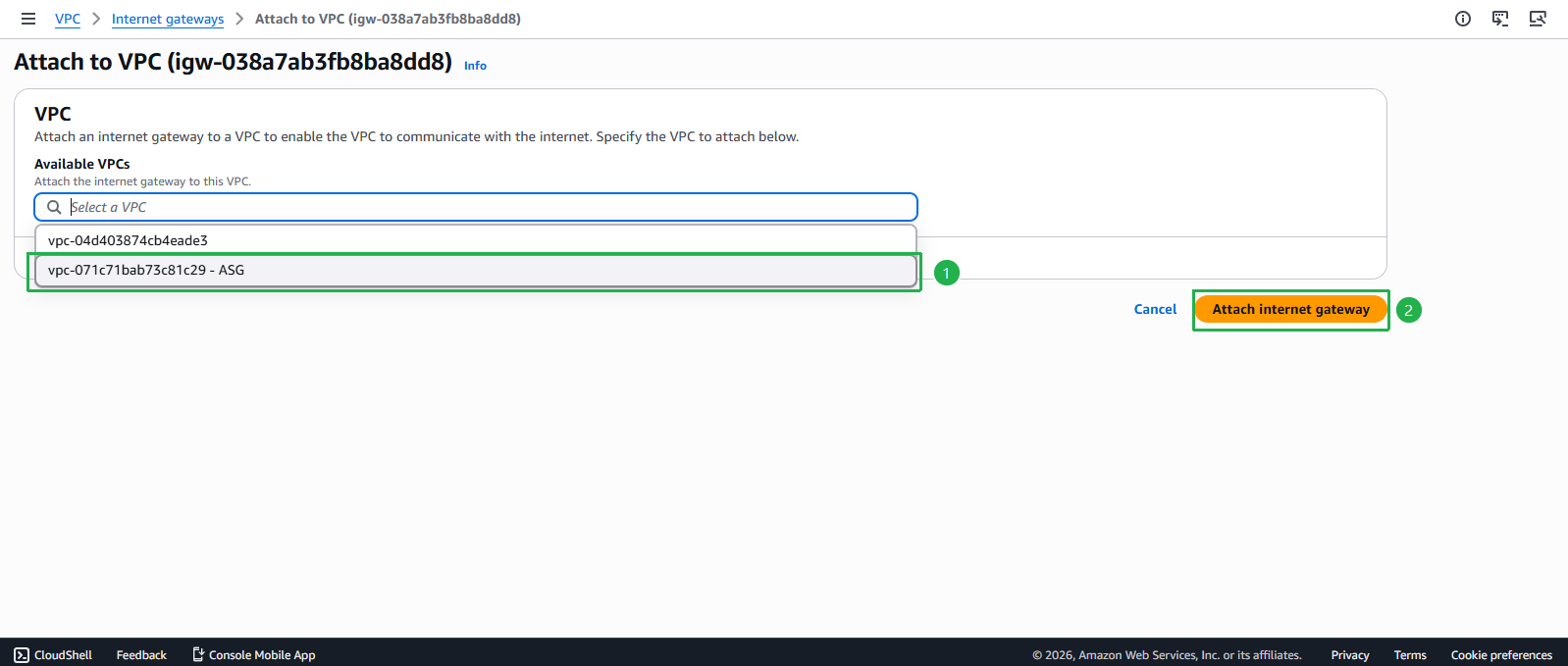 Create VPC