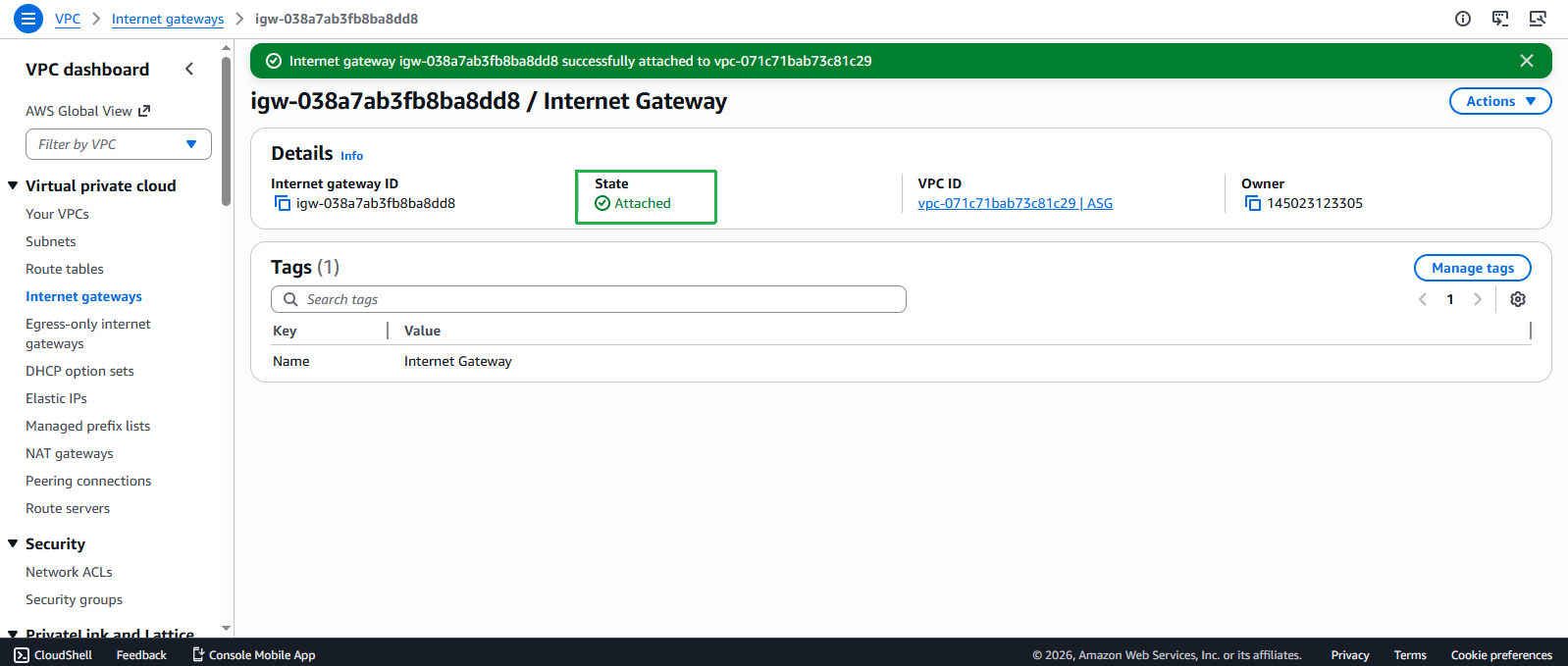 Create VPC