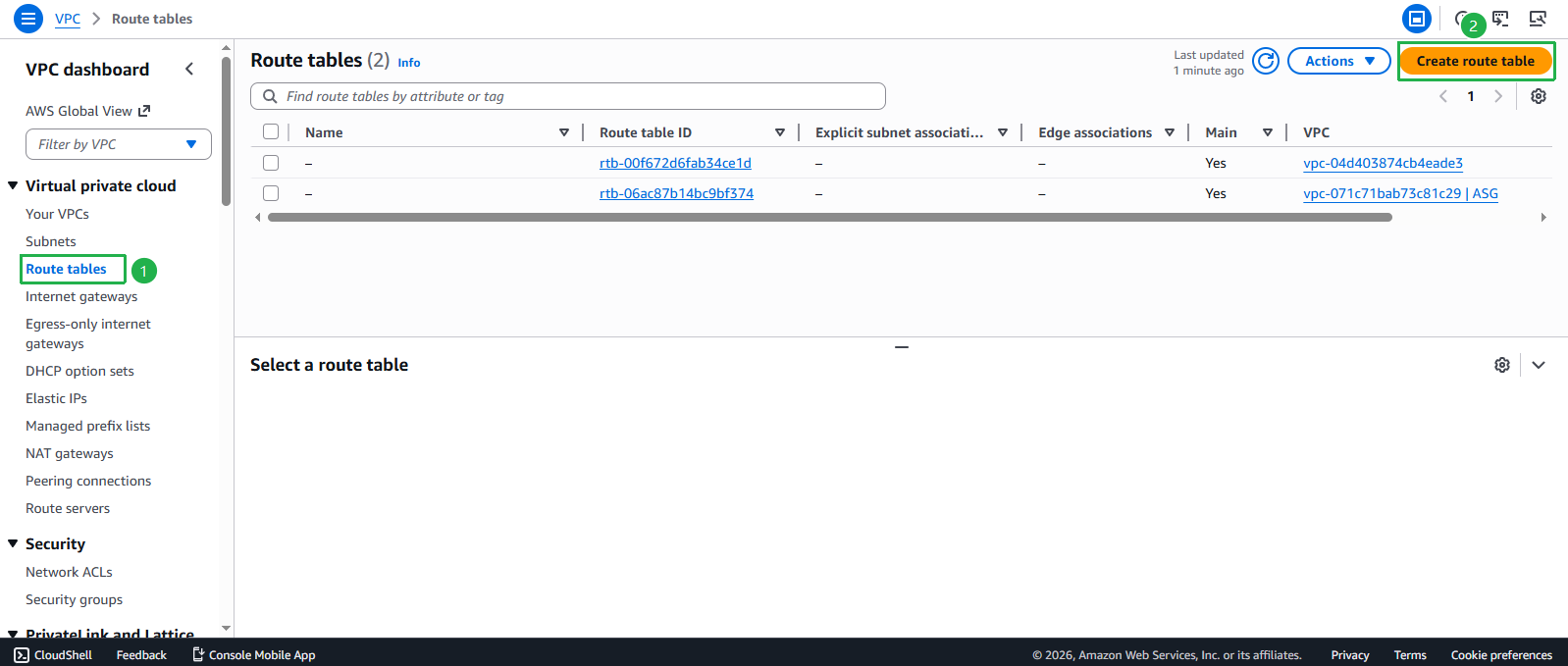 Create VPC