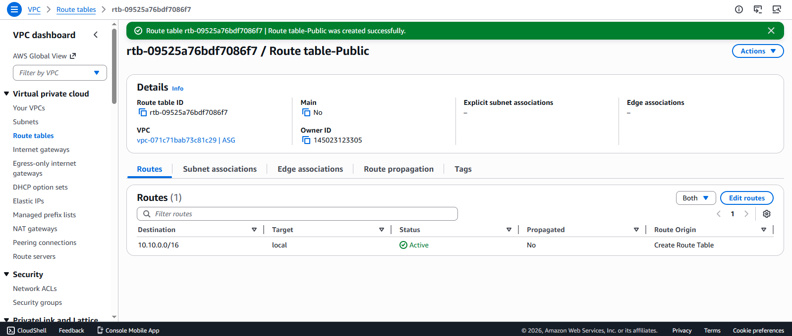 Create VPC