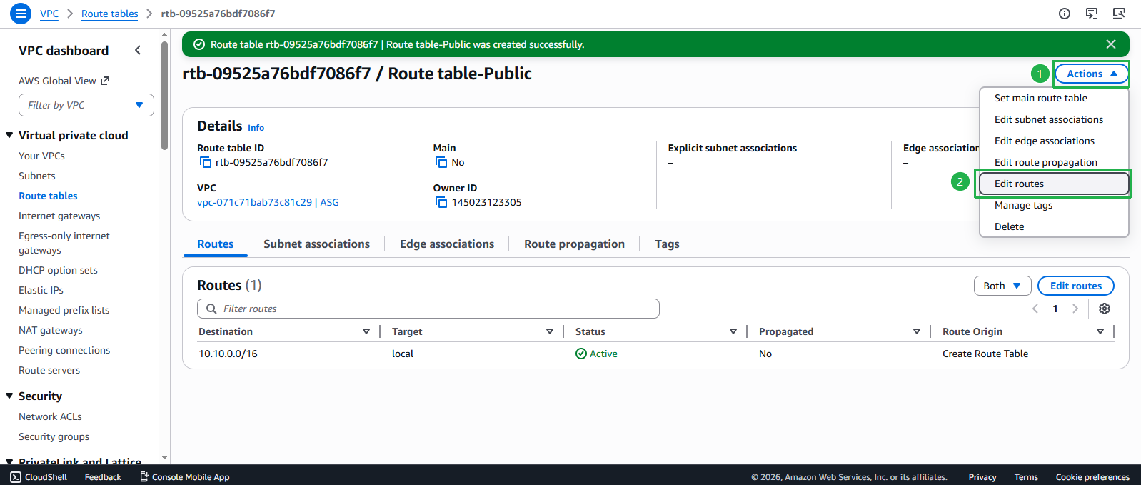 Create VPC