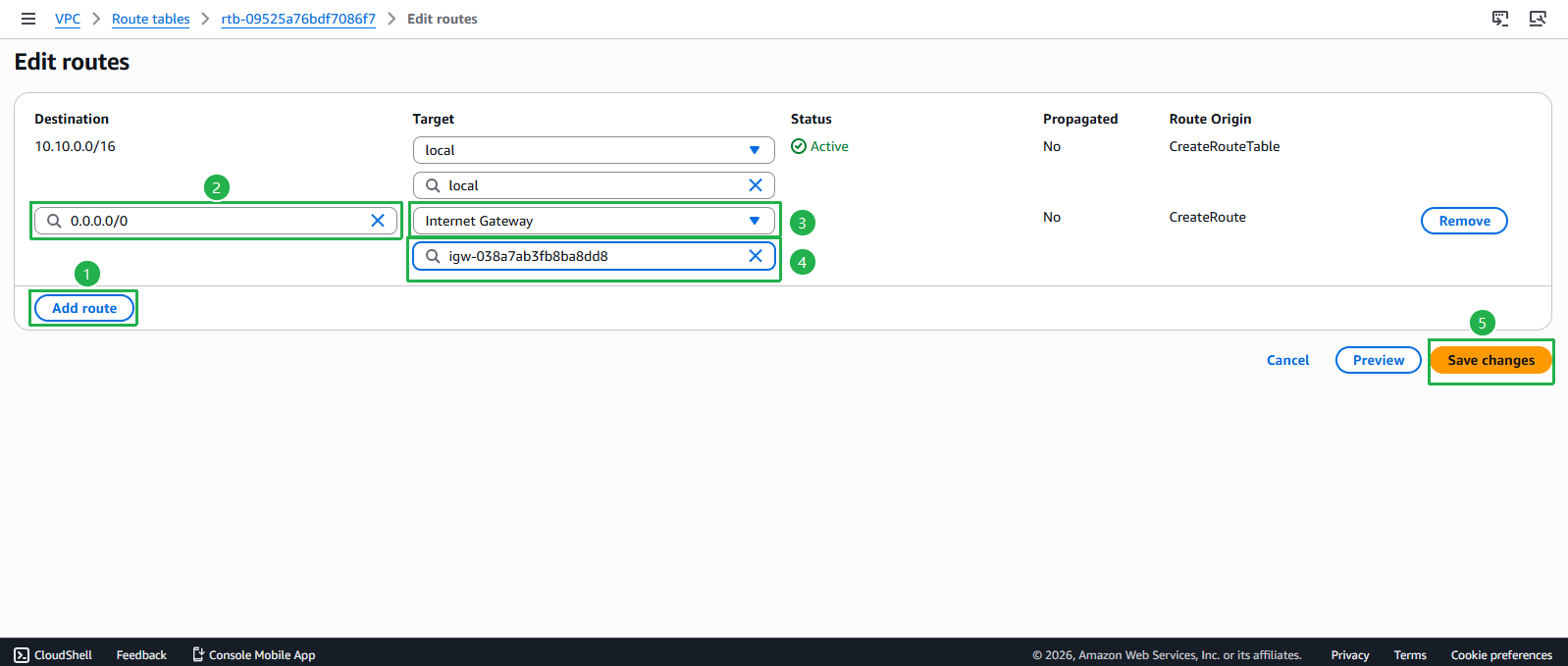 Create VPC