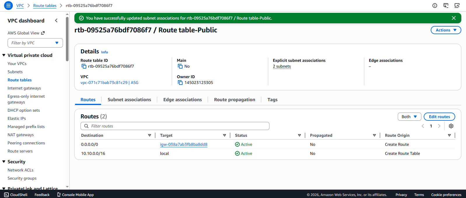Create VPC