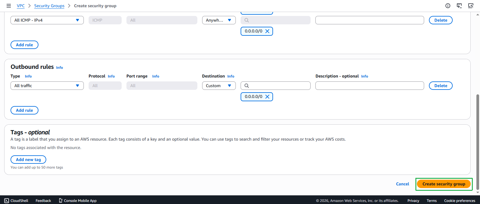 Create VPC