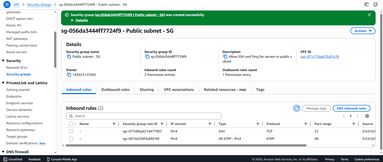 Create VPC