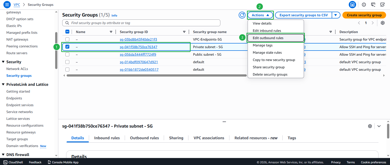Create VPC