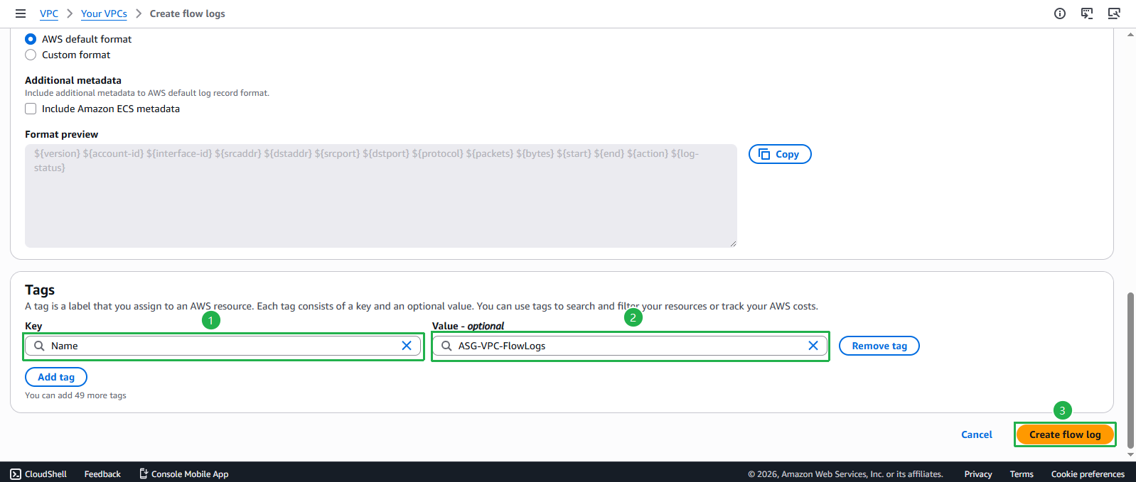 Create VPC