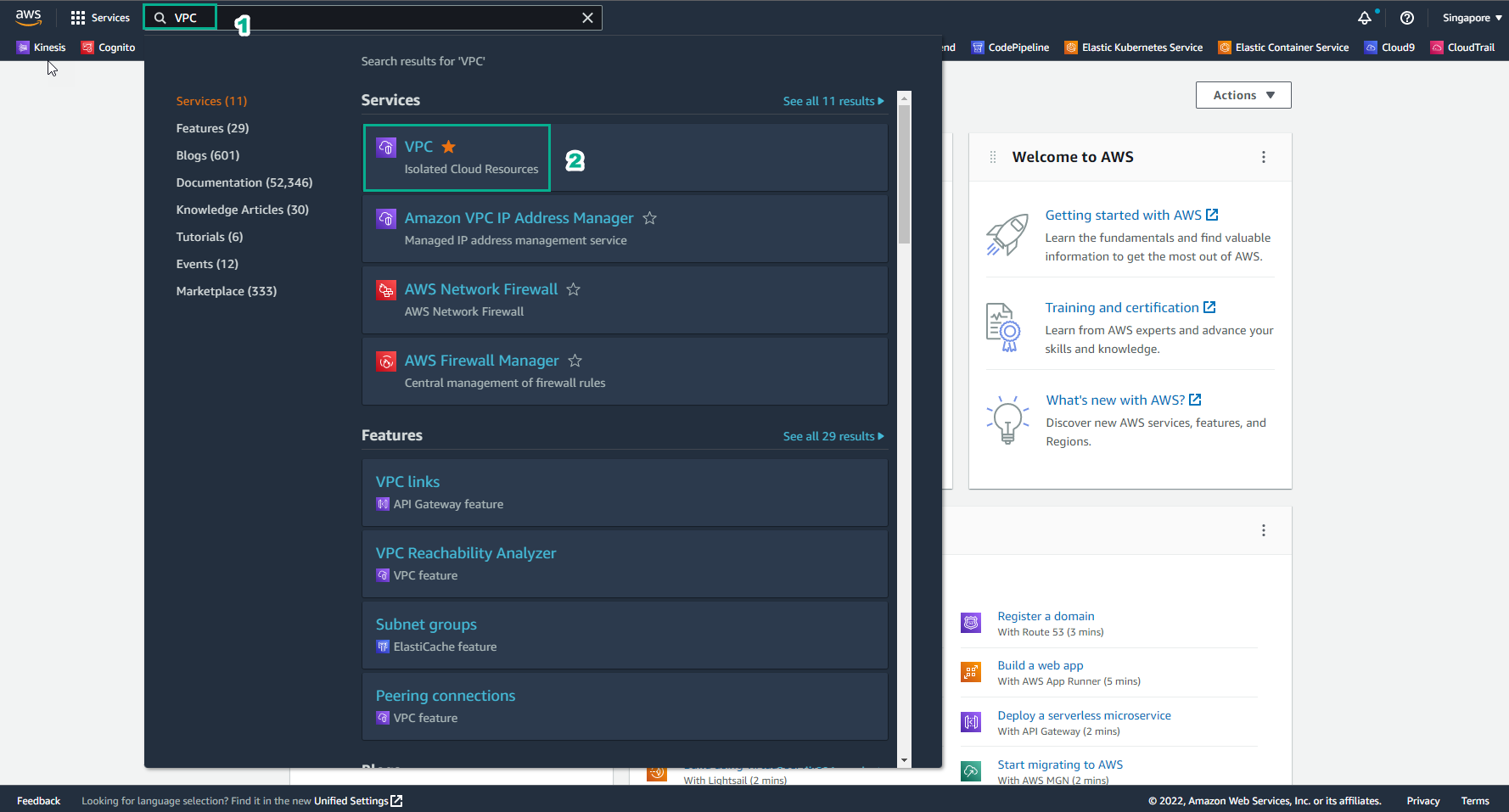 Create VPC