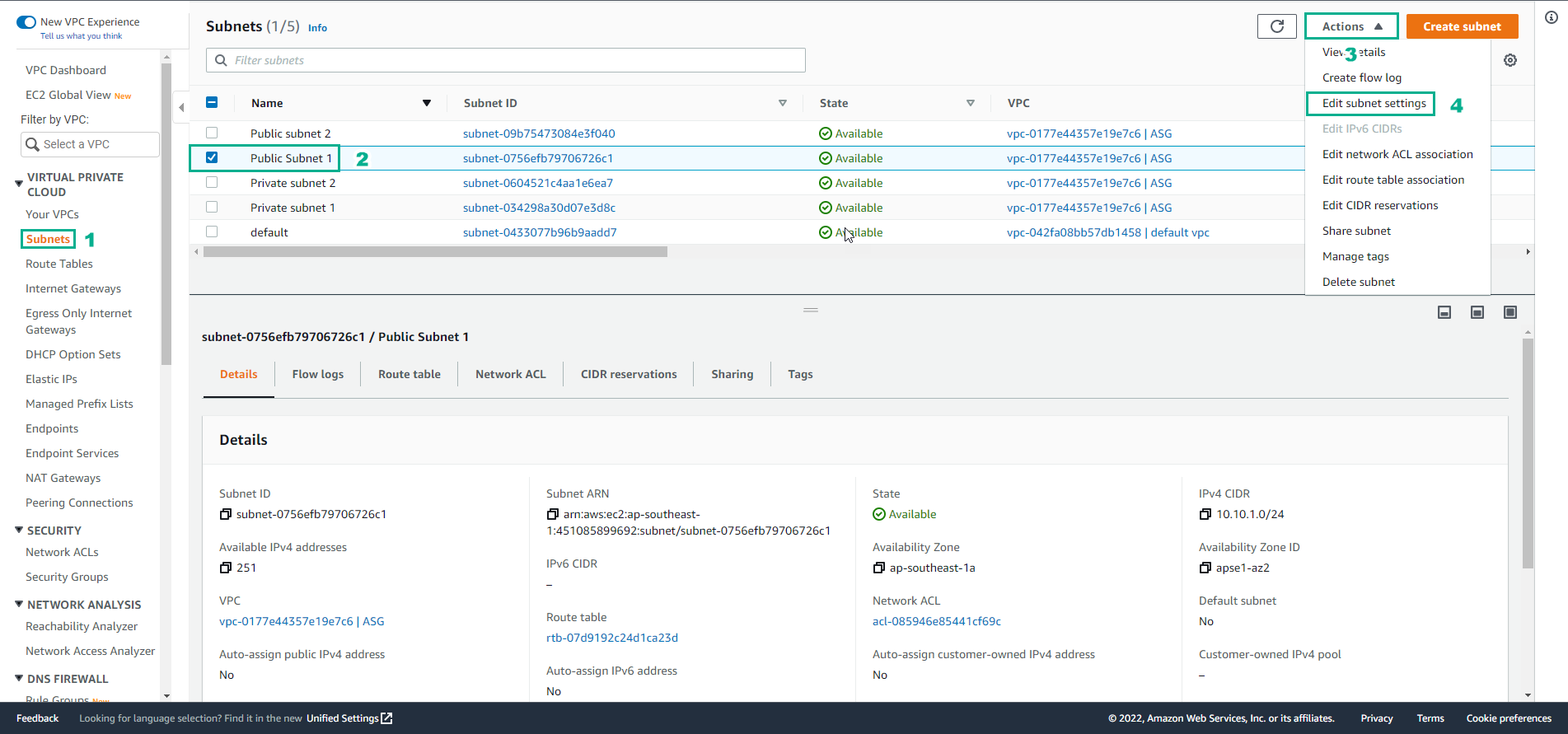 Create VPC