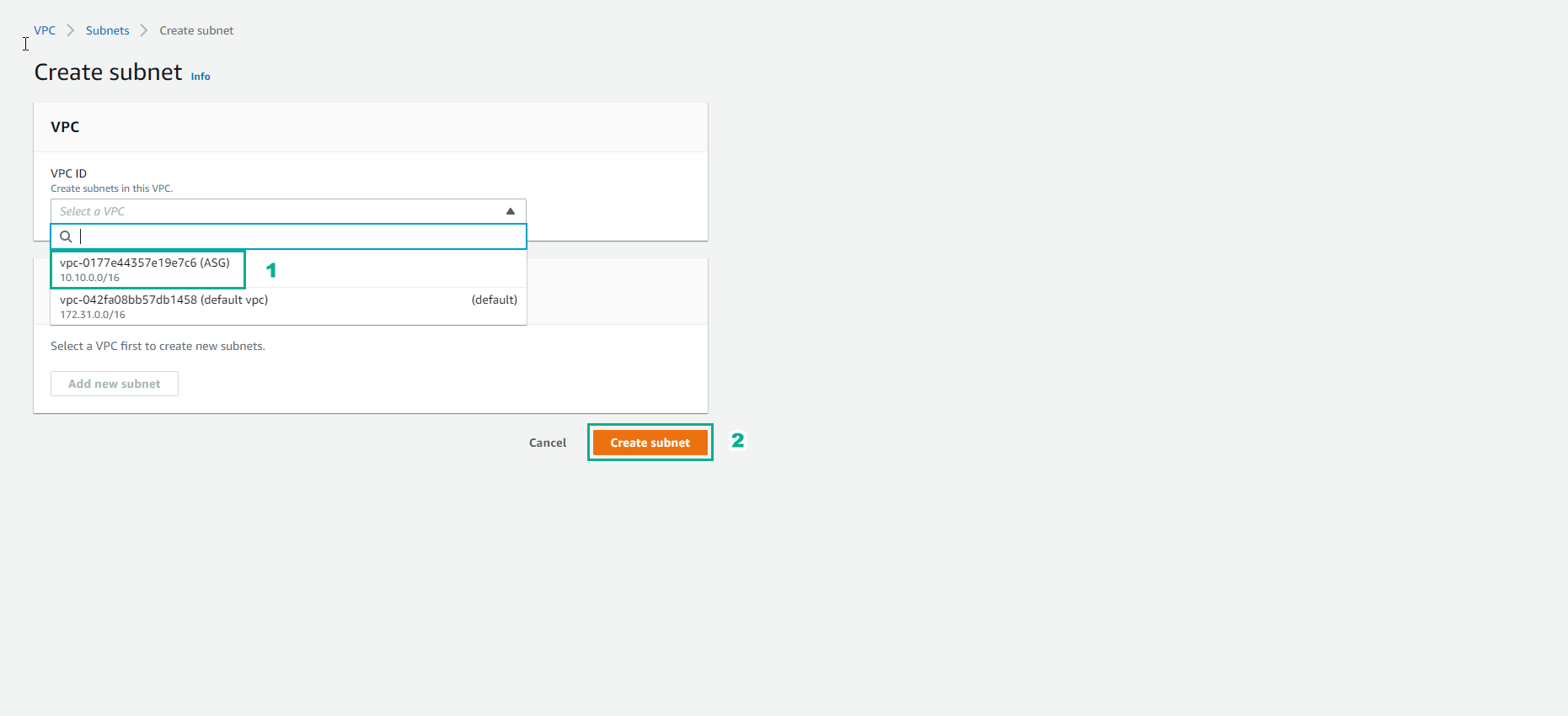 Create VPC