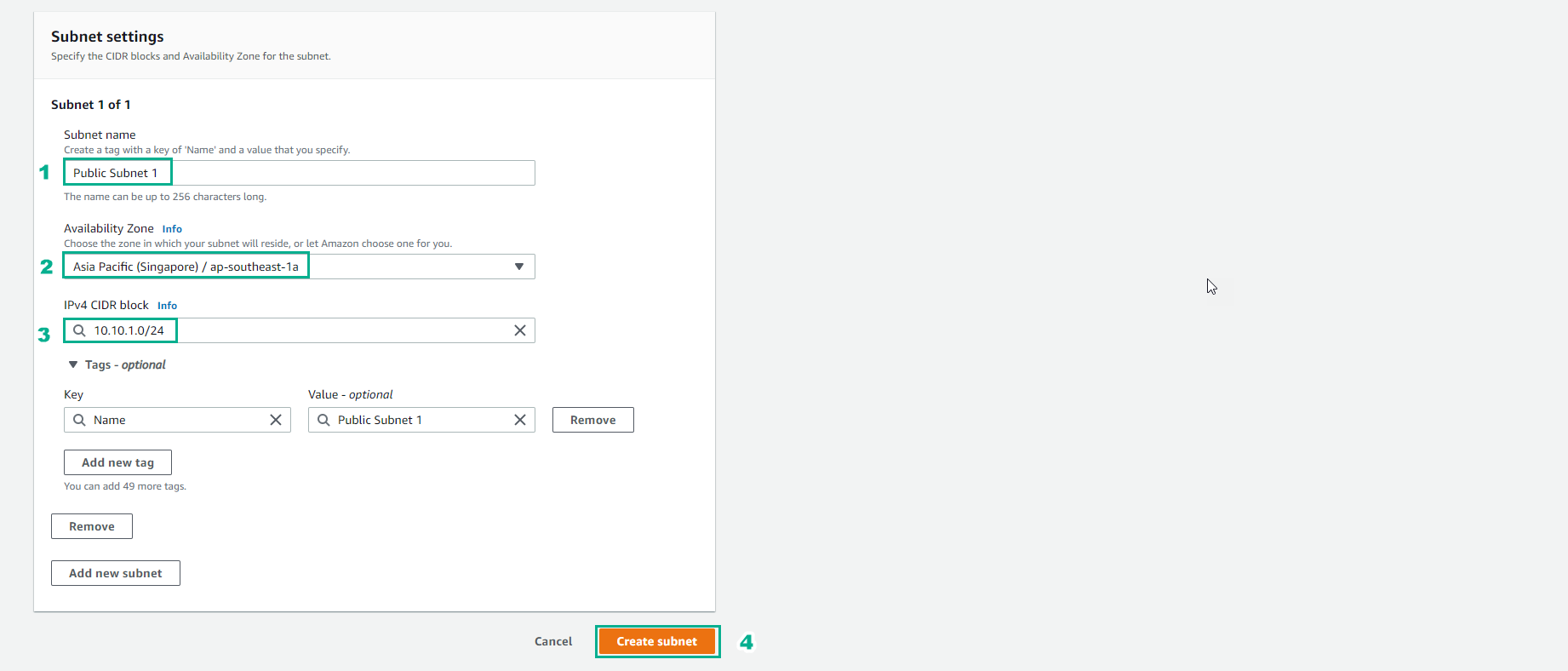 Create VPC