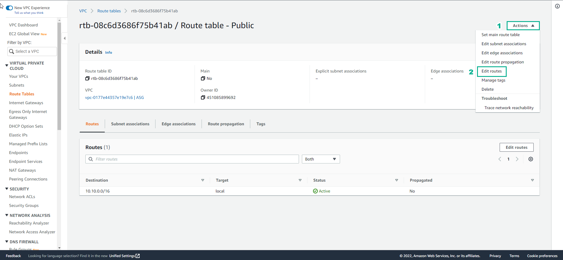 Create VPC