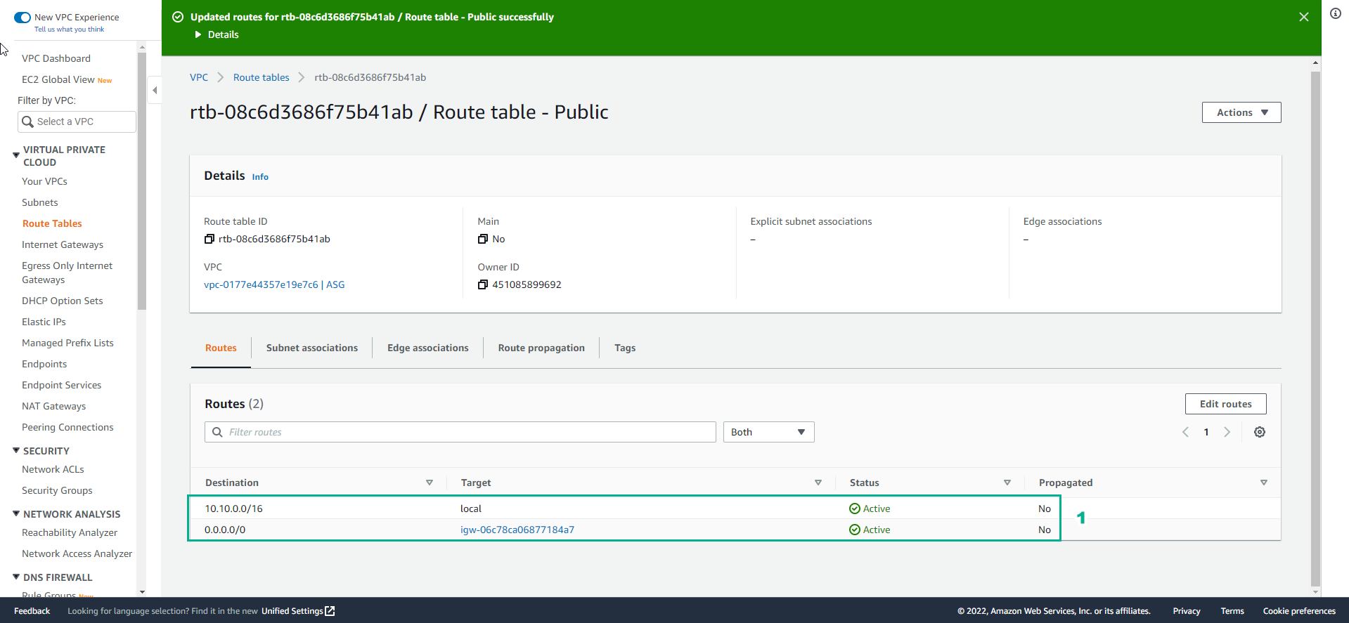 Create VPC