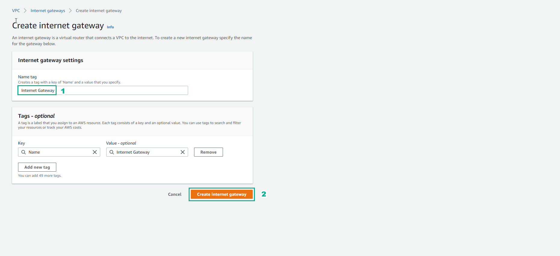 Create VPC