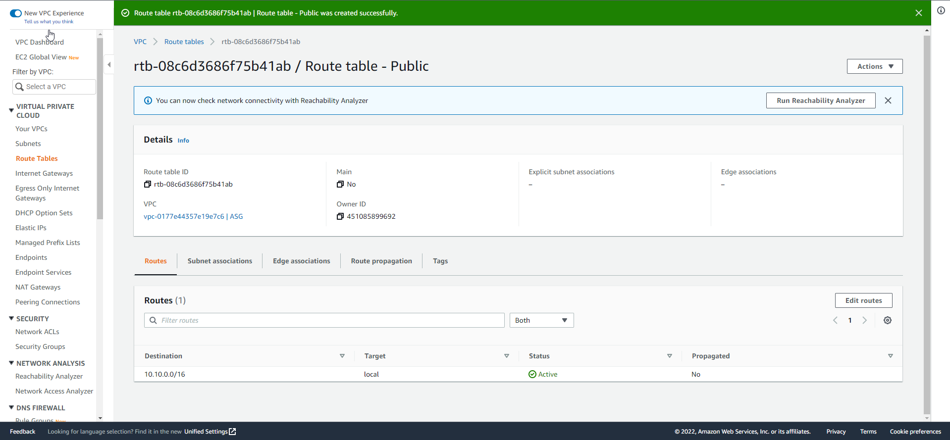 Create VPC
