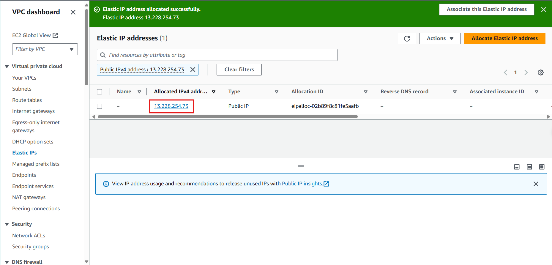 Create VPC