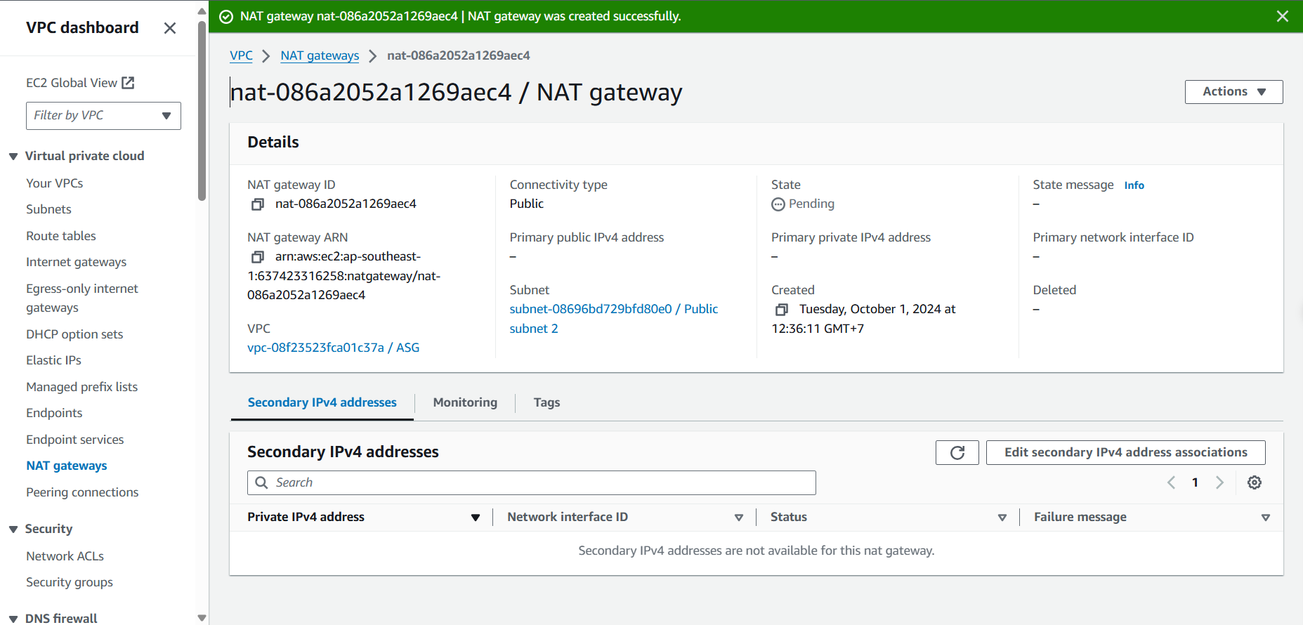 Create VPC