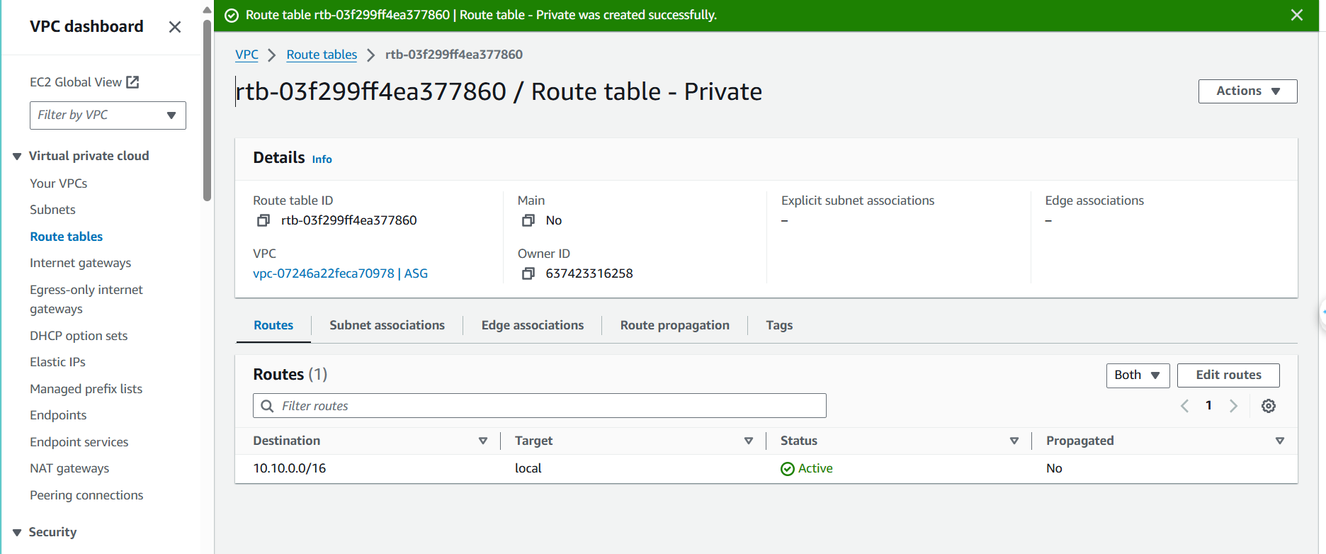 Create VPC
