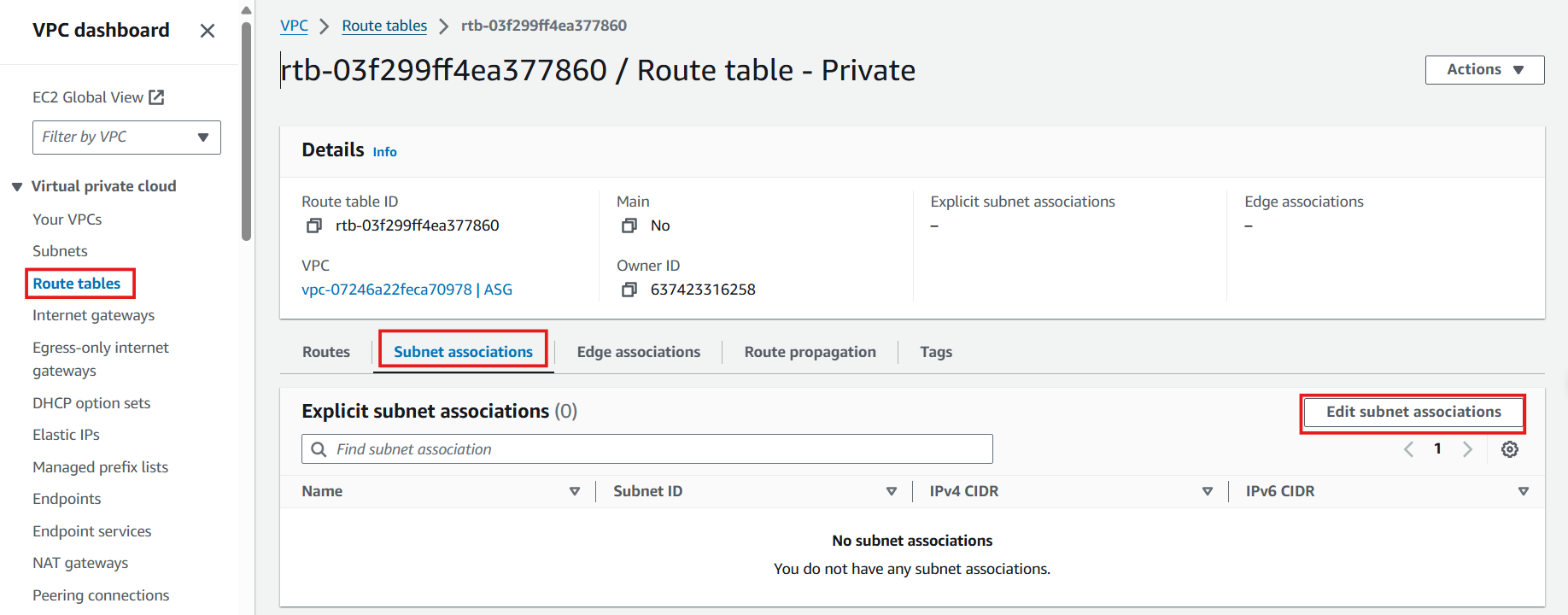 Create VPC