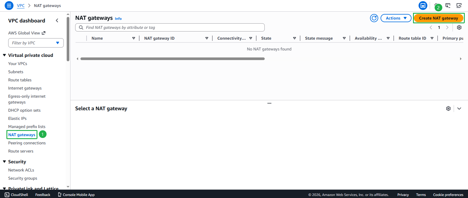 Create VPC