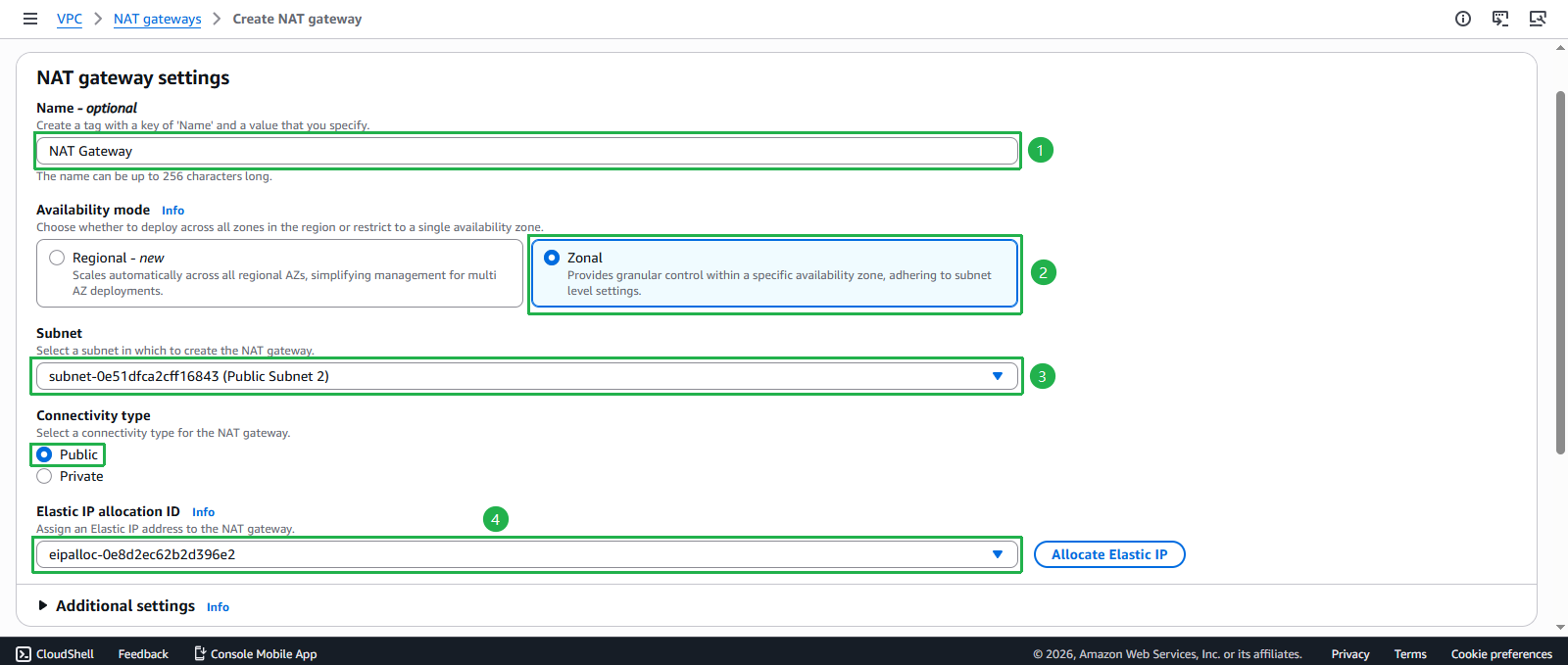 Create VPC