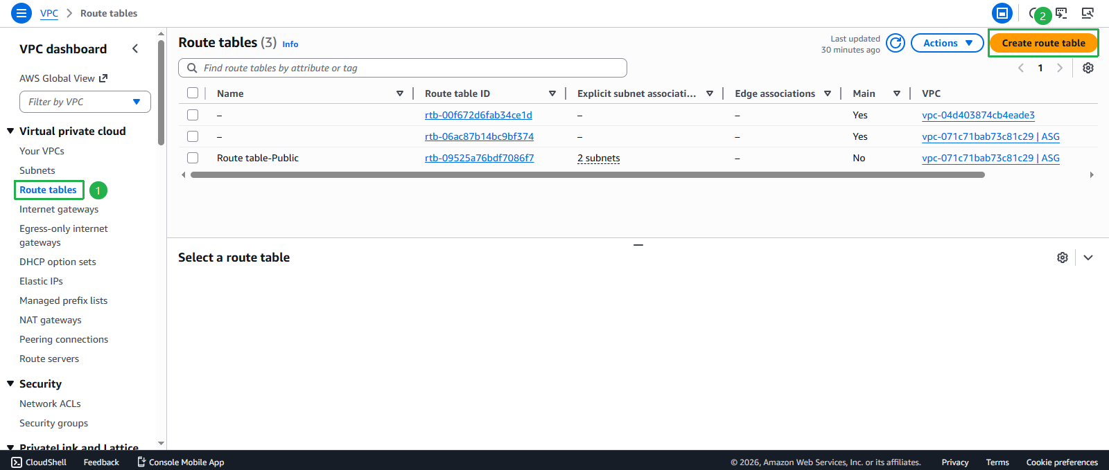 Create VPC