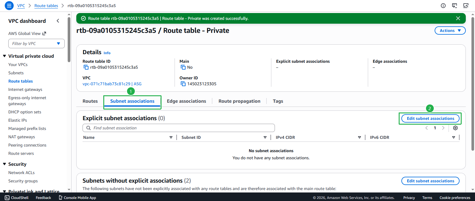 Create VPC