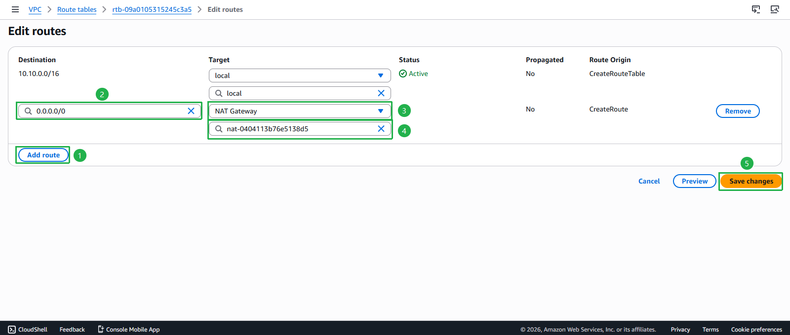 Create VPC