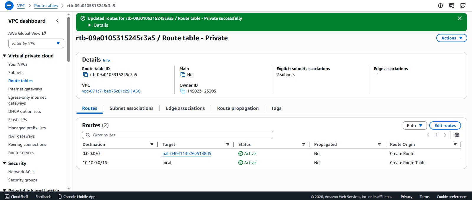 Create VPC
