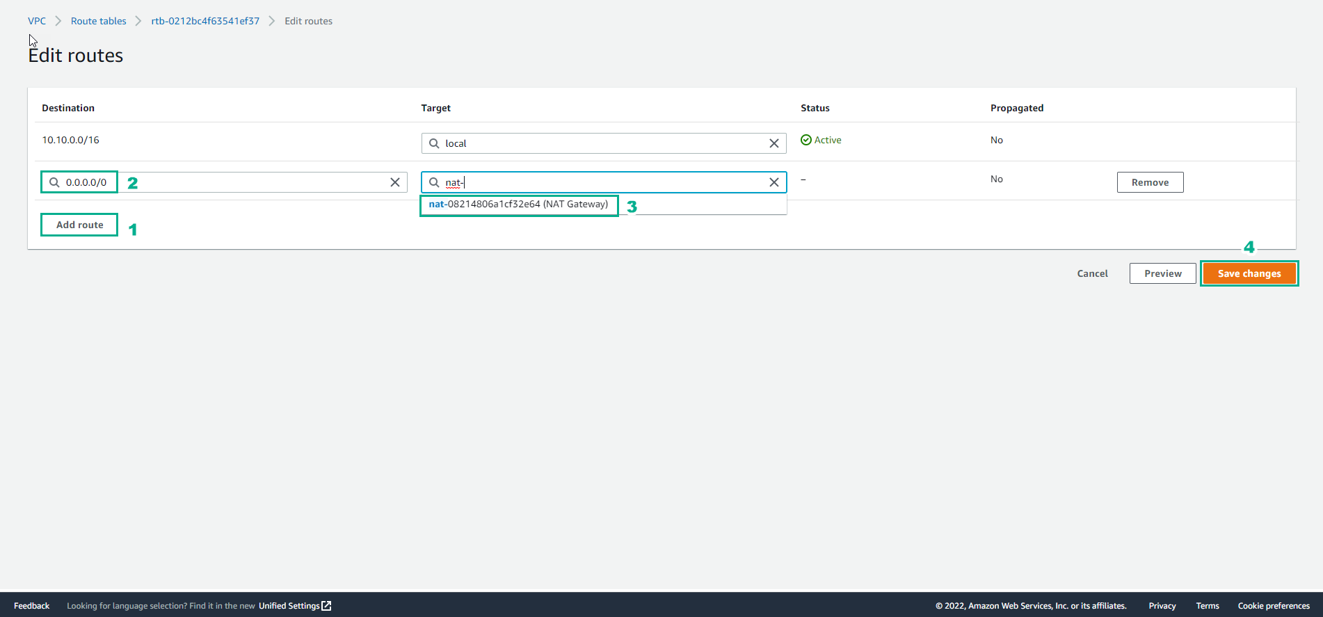 Create NAT Gateway