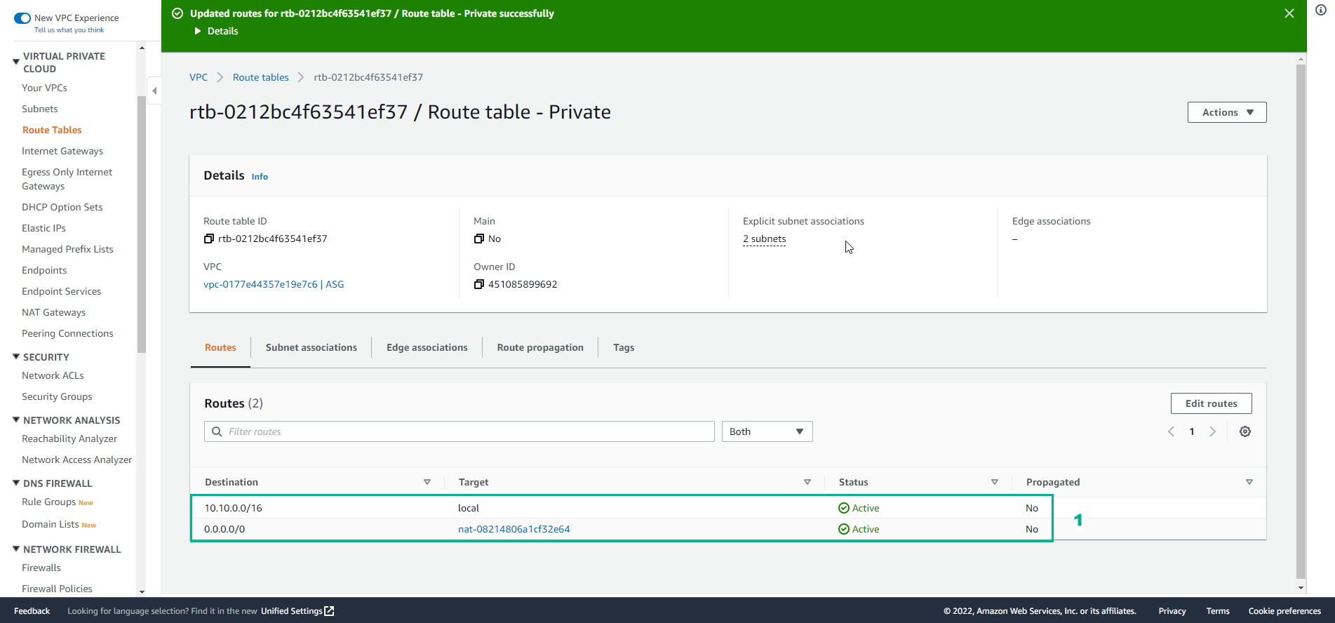 Create NAT Gateway