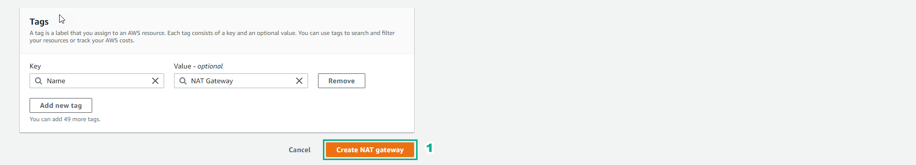 Create NAT Gateway