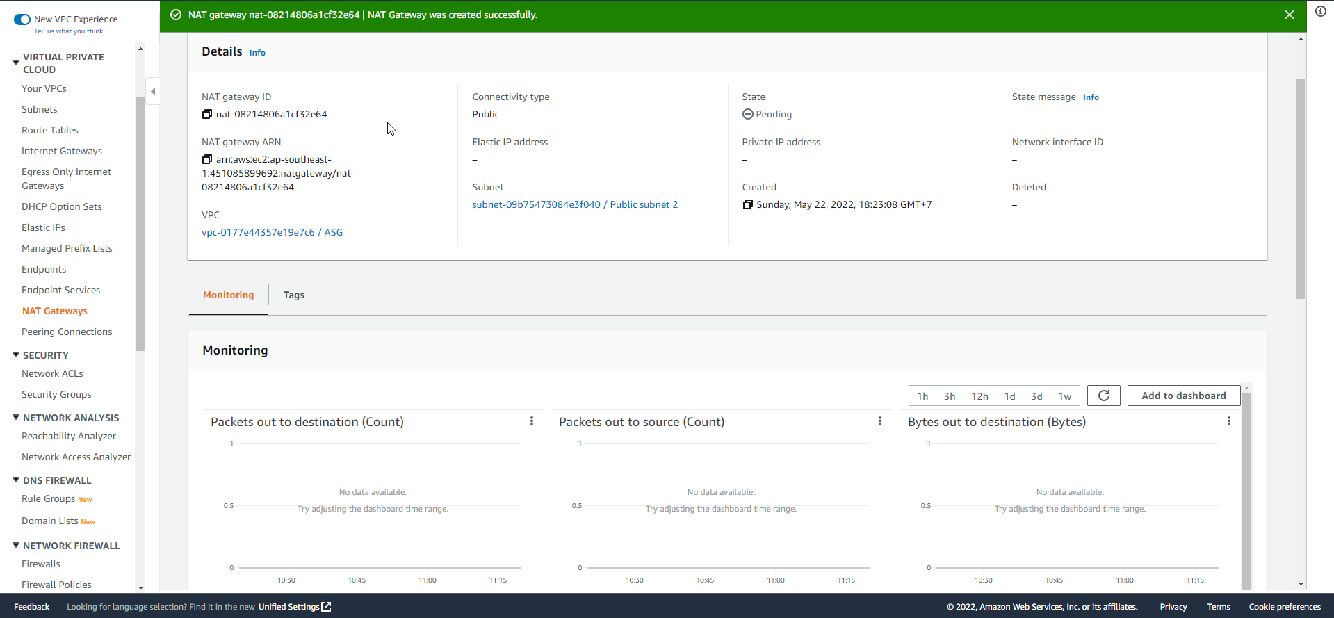 Create NAT Gateway
