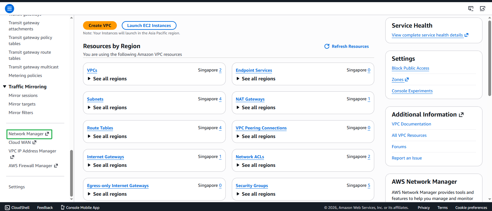 Create VPC