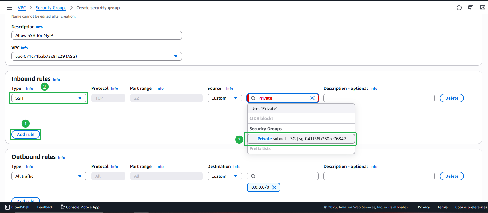 Create VPC