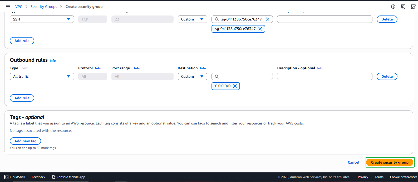 Create VPC