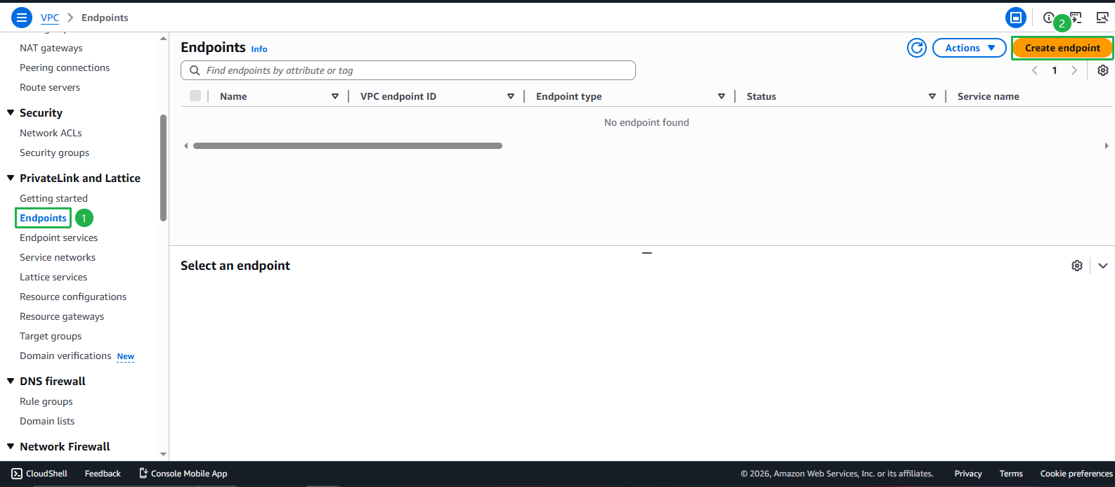 Create VPC